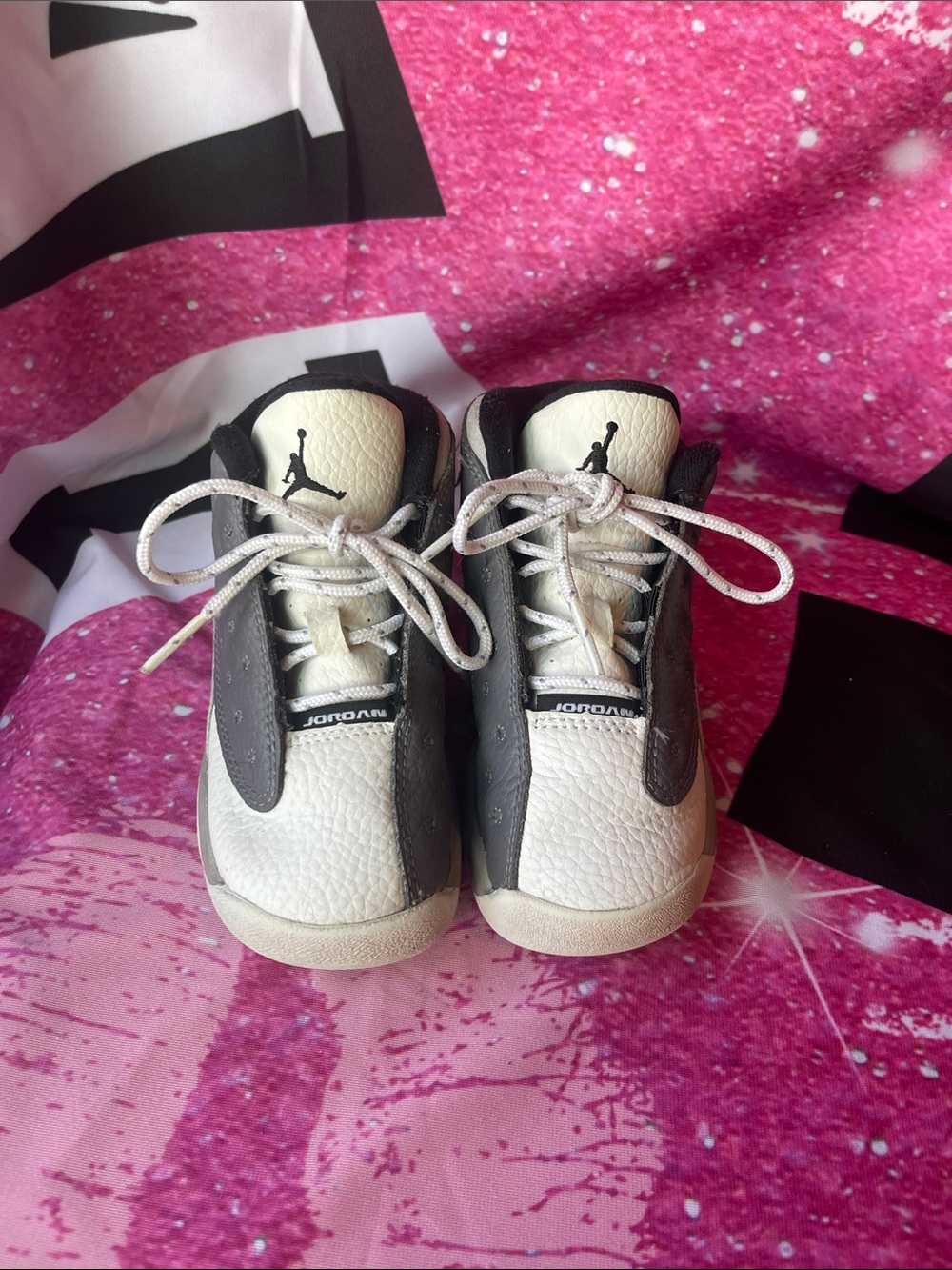 Jordan Kids Black & White Retro Basketball Sneakerst